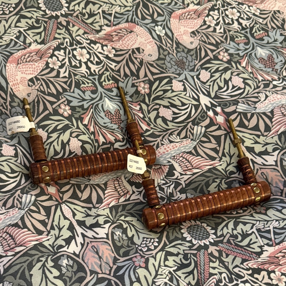 Pair of Vintage Style Wooden Door or Cabinet Handles from Anthropologie NWT